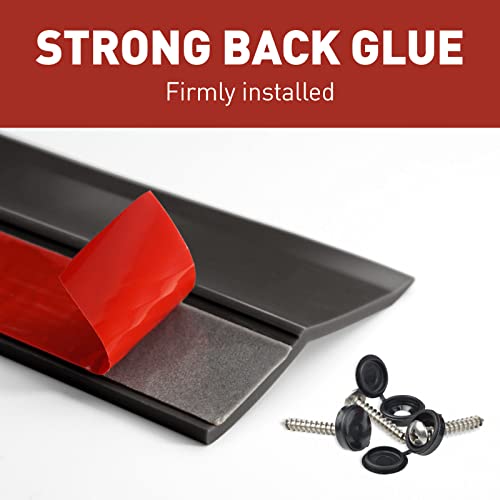 Fosluoc Garage Door Seal Top And Side Seal Strip 34Ft Black Adhesive Backed Rubber Weather Stripping Replacement Weatherproofing Universal Sealing Professional. #TOP3