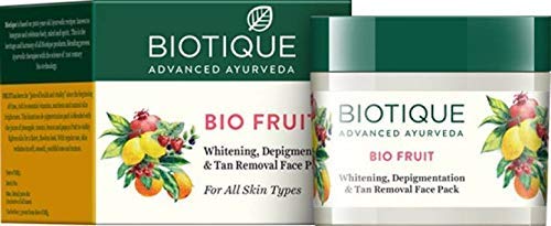 Biotique Bio Fruit Whitening And Depigmentation & Tan Removal Face Pack, 75g