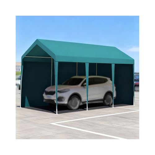 Cocheras Resistentes para Todo Tipo De Clima, con Estructura Metálica, Ideales para Tractores, Camiones, Casas Rodantes Y SUV(Green,9.8x19.6x6.5 ft)
