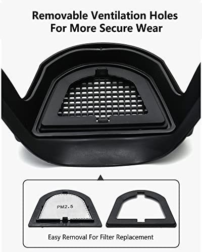 Mujicala Full Face Shield, Super Protective Anti-Fog Transparent High-Definition Face Shield, With Removable Filter Tank And Filter Cotton, Suitable For Adults #TOP3