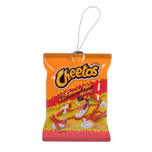 WondaPop Flamin' Hot Cheese Puffs 4" Christmas Tree Ornament, Indoor/Outdoor Decoration, Holiday Decor