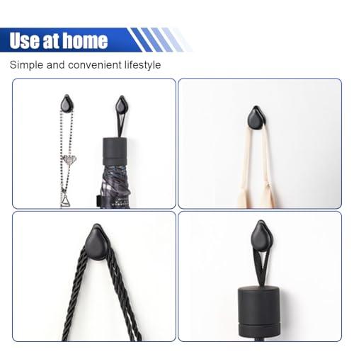 SKERJOVL Car Sticky Hooks, Multifunctional ABS Self-Adhesive Backseat Hanger, Mini Vehicle Dashboard Storage Hanging Holder, Auto Interior Organizer Accessory for Key Mask Earphone USB Cable (4PCS)