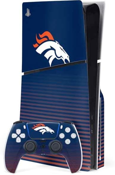 Skinit Decal Gaming Skin Compatible with PS5 Slim Disk Bundle - Officially Licensed NFL Denver Broncos Large Logo Design