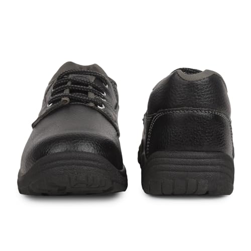 Image of Shyam Steel Steel Toe Safety Shoes for Men Heavy Duty Industrial Construction Work Boots Anti Slip PVC Sole & Puncture Resistant Protective Footwear Durable Lightweight Breathable Industrial Shoes