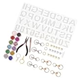Didiseaon Kit Creativo para Joyas Moldes de Silicona Juego de 106 Letras y Números para Hacer Collares y Dijes en Manualidades DIY