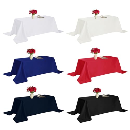 Fokitut 6 Pack Rectangle Tablecloth, 60X102 Inch, Stain Resistant And Wrinkle Polyester Table Cloth thumb #6
