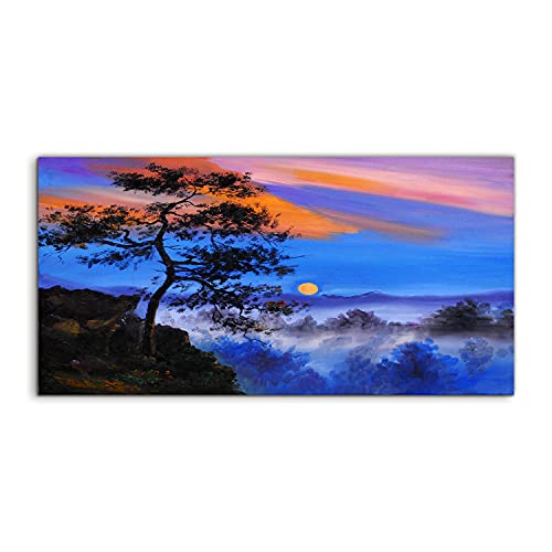 Photo acrylique salon 120x60cm grand tableau mural arbres abstraits design