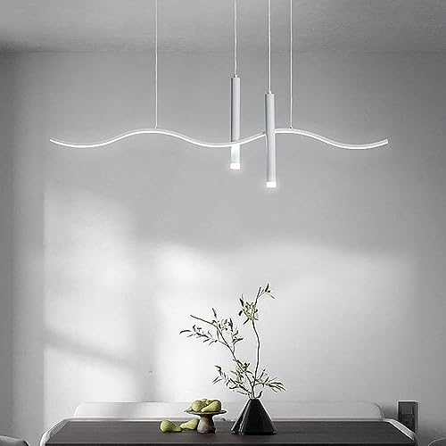 Lámpara colgante de comedor regulable con tira LED alargada de 80cm 5