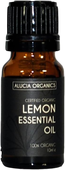 Certified Organic Lemon Essential Oil 10ml - Pure, Natural, Cruelty Free, Vegan, Undiluted - for Use in Aromatherapy, Massage Blends and Diffusers