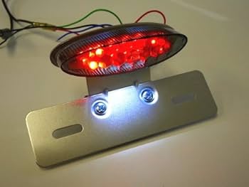 Amazon | ウインカー内蔵 オーバル LEDテールランプ スモークレンズ
