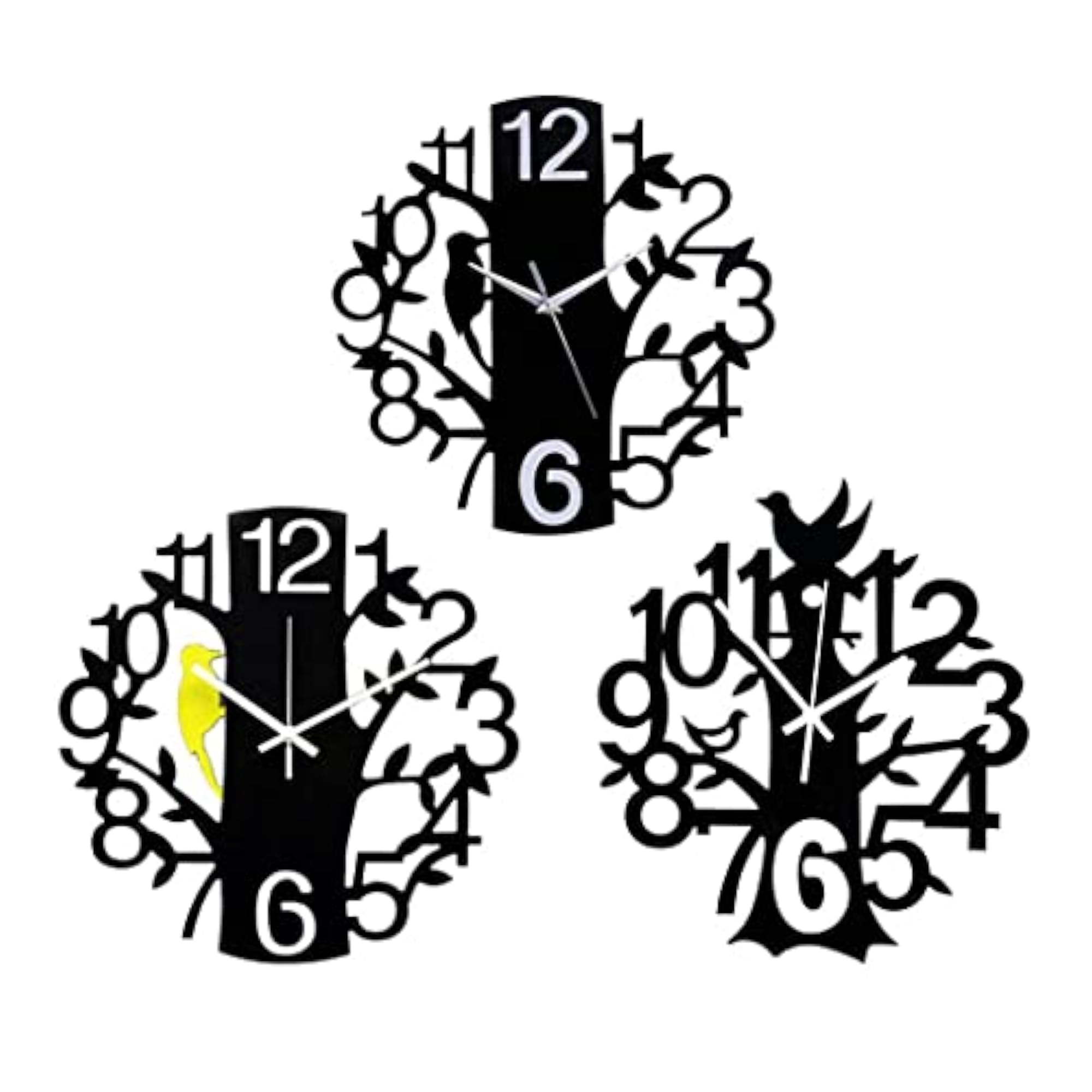 Tree Shaped Wall Clock, Decorative Quartz Clock