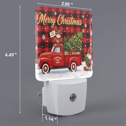 Image of Christmas Red Turck LED Plug-in Night Light 2-Pack for Corridors