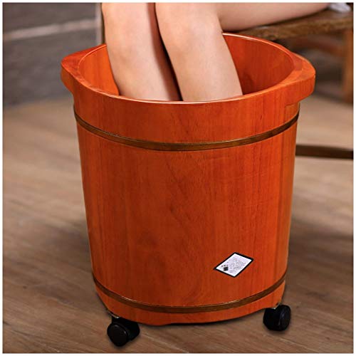 Spa de pies de madera sólido con tapa y masaje miniatura 4