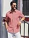 COOFANDY Short Sleeve Shirts for Men Button Down Shirts Wrinkle Free Dress Shirts Summer Outfits Pink