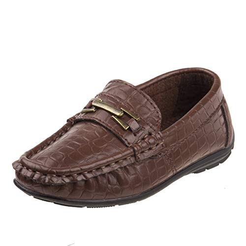 JOSMO Boys' Aaron Loafer, Brown, 12 Medium US Little Kid