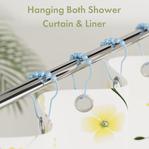 image for Amazer Shower Curtain Hooks, Decorative Shower Curtain Hooks Rust-Resi