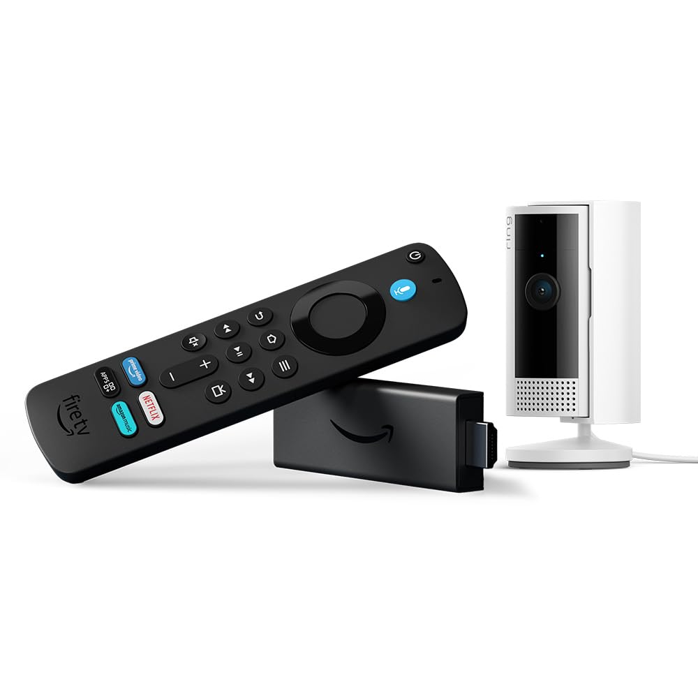 Amazon Fire TV Stick HD (Última generación) + Ring Cámara interior (Indoor Camera 2.ª gen.)