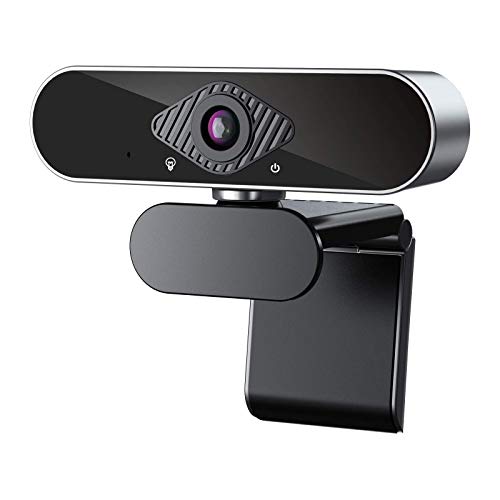 Webcam con micrófono 1080P,Full HD Webcam PC para Videollamadas Panorámicas y Grabación, Aplicar a Skype,Zoom,Enfoque automático Plug and Play, cámara USB para Ordenador portátil, PC/Mac