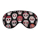 Antifaz para dormir con correa ajustable para hombre, antifaz para dormir para fiestas y juegos que bloquea la luz, cubierta para dormir, ideal para viajes, yoga, siestas, días de invierno, estampado