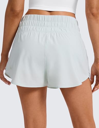 Image of CRZ YOGA Ruffle Skirt Overlay Athletic Shorts | High Waisted, Quick Dry, Lightweight, Flowy, A Zip Pocket, for Women