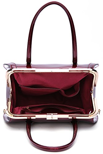 MKF Crossbody Satchel Shoulder Bags for Women - Patent PU Leather Handbag Purse - Marlene Lady Fashion Pocketbook4