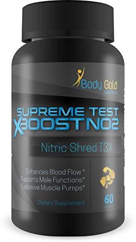 Supreme Test X Boost - N02 - Nitric - Shred T3X - Enhances Blood Flow and Expansion - Explosive Muscle Pumps - Powerful Preworkout Nutrient Delivery - Feel the difference fast