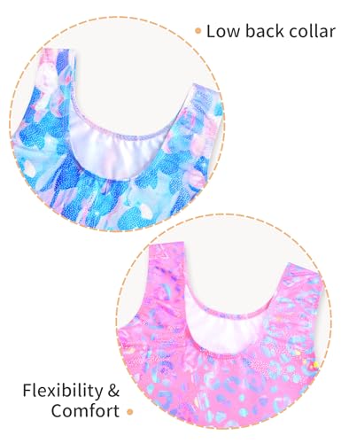 Image of 2 Pack Leotard for Girls Gymnastics Sparkly Sleeveless Unitards