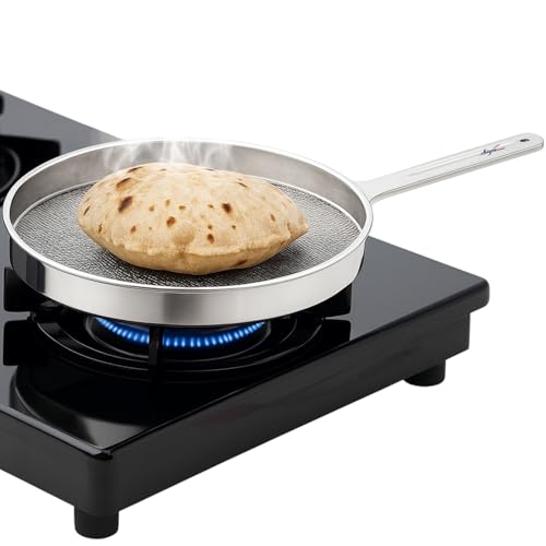 Image of Signamio Gas Griller for Home - Phulka Grill for Gas Stove, Roti Jali, Papad Jali, Pulka Grill, Gas Roaster - Ideal Kitchen Tool for Perfect Phulka Roti and Crispy Papad - 36x20 cm