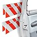 Produktbild Relaxdays Garagen Wandschutz 4er Set, selbstklebend, 10x50 cm, Garagentürschutz, Rammschutz reflektierend, Eva, rot-weiß