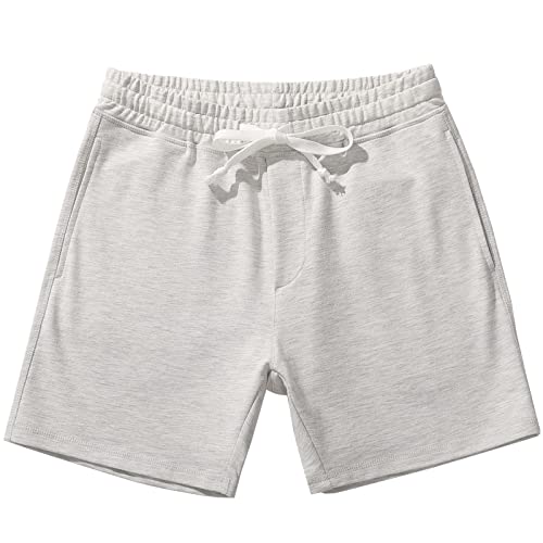 Image of AMY COULEE Mens Athletic Workout Shorts 5.5 inch Cotton Casual Shorts Elastic Waist Joggers Sports Sweat Shorts