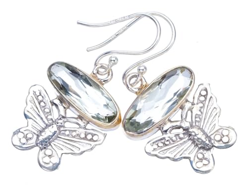 Améthyste verte boucles d'oreilles papillon pour un style bohème chic