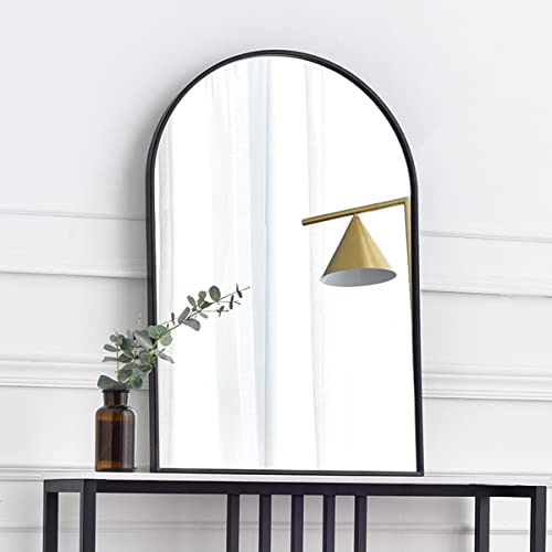 Ogcau Wall Mounted Mirror For Bathroom, Arched Wall Mirror, Bathroom Mirrors For Wall, Decorative Wall Mirror For Bathroom, Wall Mirror With Aluminum Alloy Frame For Entryway, Living Room (Black) #TOP7