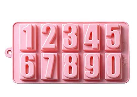 Genericc Bakers 4u 0-9 Number Silicone Baking Candy Mold Silicone Chocolate Moulds. 2