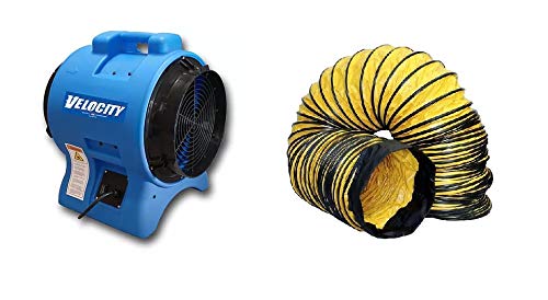 12 Confined Space Ventilation Blower Fan and 12 x 25 Foot Ducting Kit