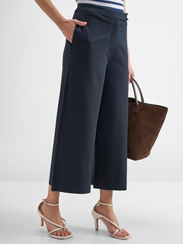 Image of Tokyo Talkies Wide Leg Relaxed fit Cullotes |Ultra Soft, Elasticated, High Waist, Wrinkle Free Trousers |All Day Wear