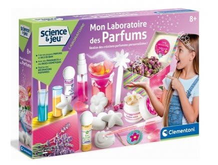 Coffret Laboratoire des parfums Enfant des 8 Ans - Atelier Creation aromes, sels de Bain - cosmetiques - Set Jeu Science avec Carte Tigre