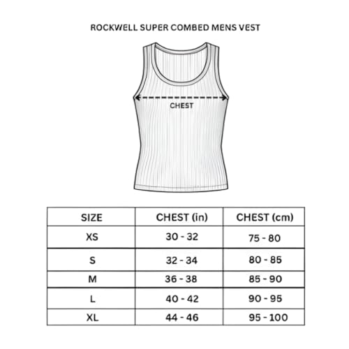 Image of Rockwell Men's Premium Cotton Vest - Sleeveless Gym Undershirt | Breathable, Stretchable & Skin-Friendly Innerwear for Everyday Comfort | 002