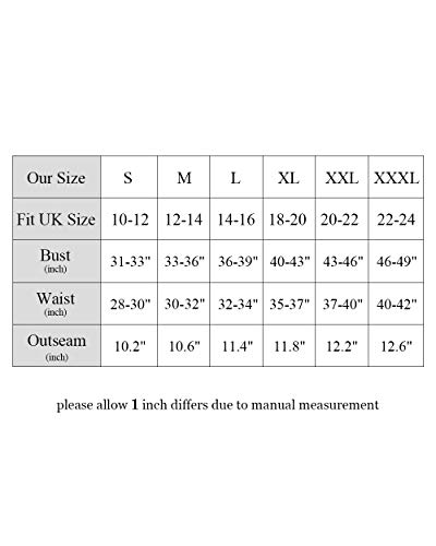 RXRXCOCO Plus Size Tankini Swimsuits for Women with Shorts Tankini Tops Tummy Control Bathing Suit Pink Black - Image 7