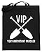 VIP - Very Important Paddler - Botte de dragon - Pour homme et femme - Design simple et amusant - Sac en toile de jute (avec longues anses), Noir , 38cm-42cm