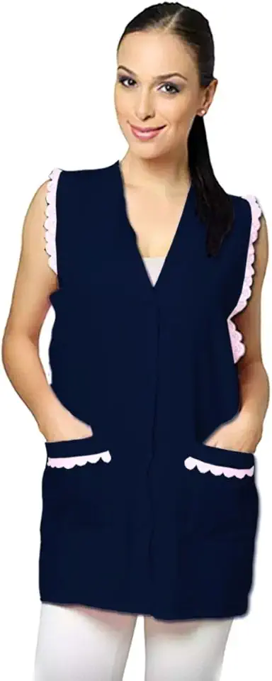 Jaleco Bata Avental Em Oxford Com Bordado Lateral Estilo Princesinha