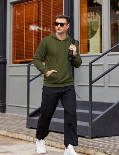 Image of COOFANDY Men's Hooded Pullover Casual Long Sleeve Drawstring Gym Hoodies Sweatshirts with Pocket