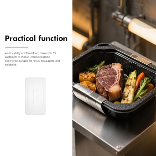 Tapa de sartén de buffet NUOBESTY transparente y reutilizable para hostelería 6