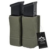 【TAILOR JAPAN】サバゲー ハンドガン マガジンポーチ ダブル 2連 オープントップ マグポーチ マグポ ２連マガジンポーチ 実物ナイロン仕様 RG グリーン (レンジャーグリーン)
