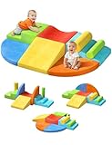 Twinkoo Extra Large 8-Piece Soft Climbing Toys for Toddlers, Foam Climbing Block Set with Jumbo Size, Boosts Motor Skills & Color Coordination, Safe Indoor Toy for Child Development