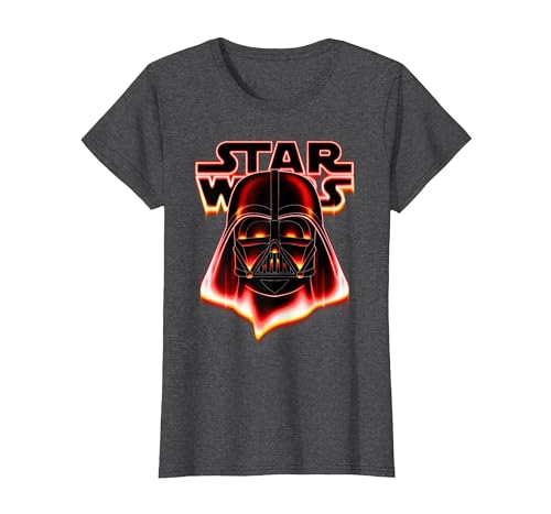 Star Wars Darth Vader Red Glow Portrait T-Shirt, Women, Dark Heather Grey, XX-Large
