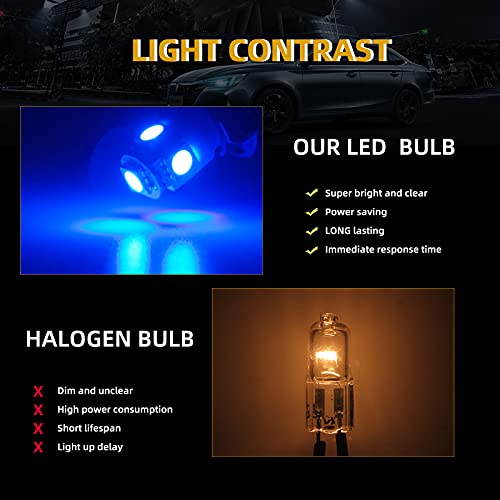 Everbright T10 194 Led Bulb 168 912 W5W 2825 Led Bulb For Car Interior Lights Dome Map Light Trunk Door Light Dashboard Bulb License Plate Light Lamp 5050 Chips 5Smd Dc 12V,Blue (Pack Of 20) #TOP1