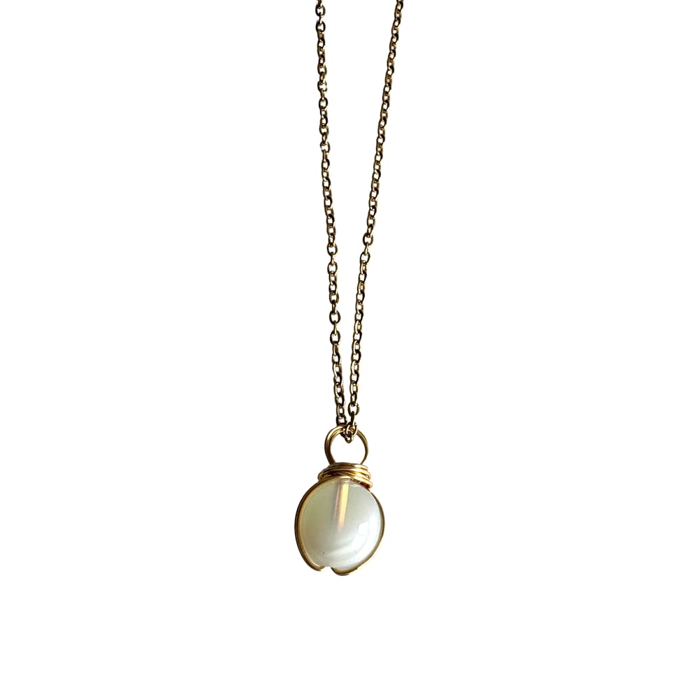 VIE Halo Gemstone Pendant, Sphere, Opalite