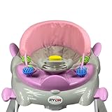 RYDR 101 Baby Walker with Wheels, Foldable Adjustable Height Walker for Babies 6–12 Months, Interactive Lights & Sounds, Toddler Walker Play Centre (Pink) - Image 6