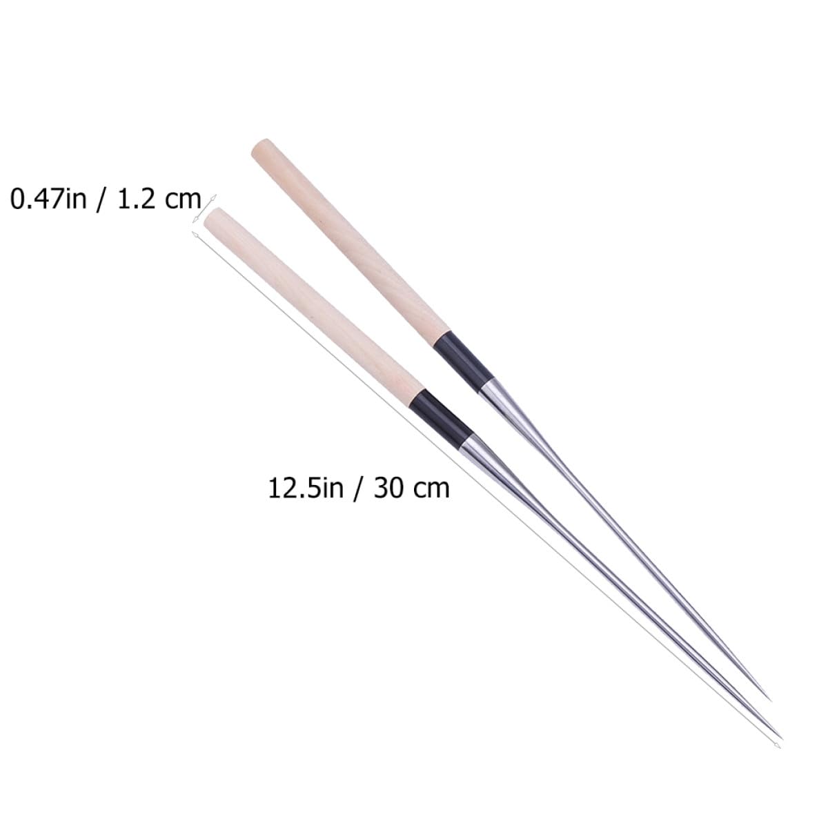 Toyvian Palillos Reutilizables de Acero Inoxidable y Madera para Sushi, Fáciles de Sostener y Llevar, Ideales para Uso Doméstico Restaurante Japonés,
