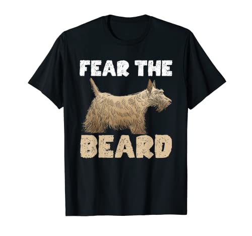 Miedo Perro Barba Terrier Escocés Perro Raza Cachorro Amante Mascota Camiseta